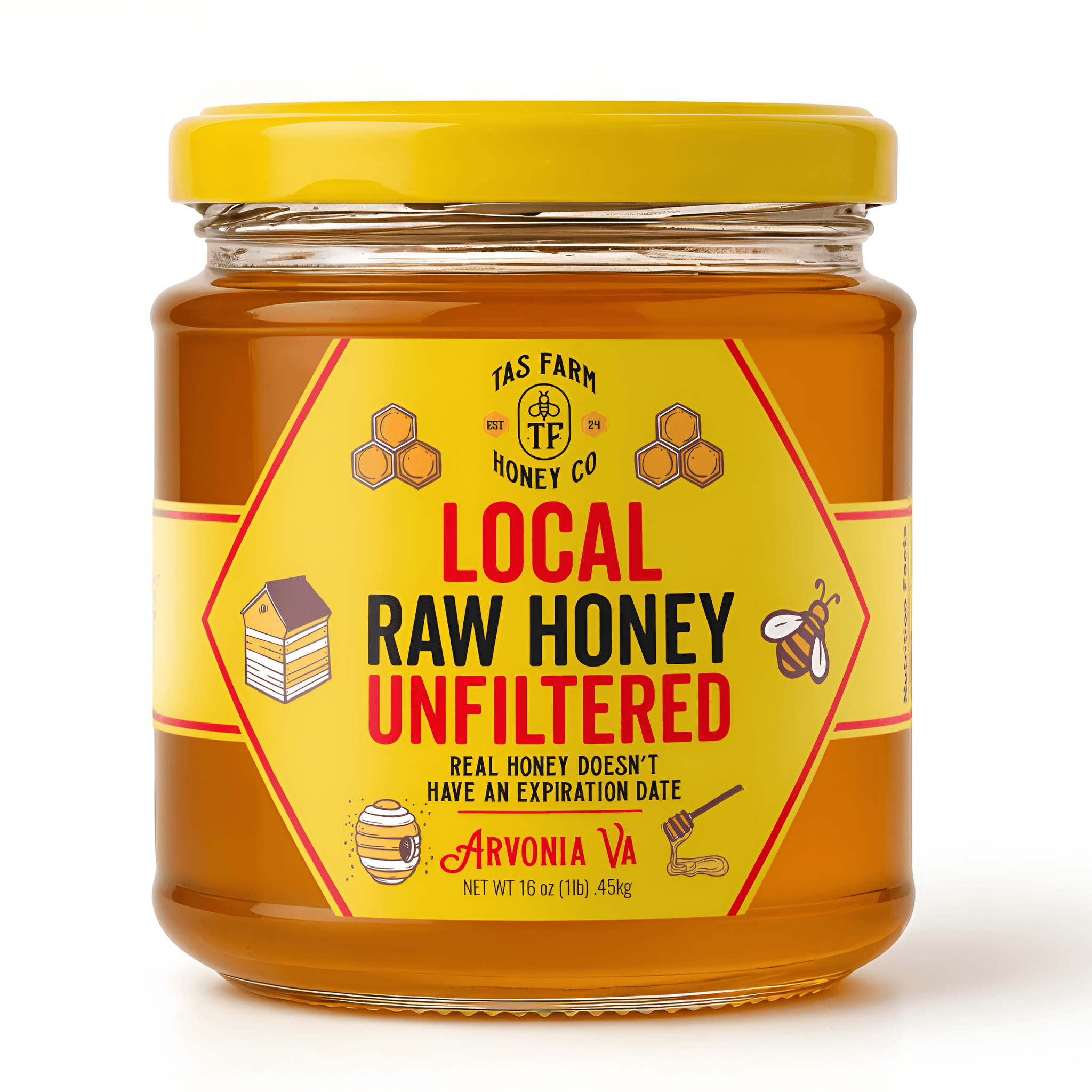 1LBS RAW & UNFILTERED HONEY